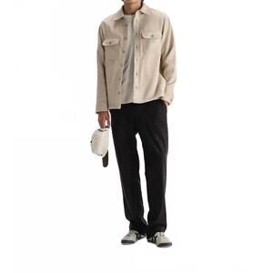 NEW WAX LONDON lomond overshirt top in natural